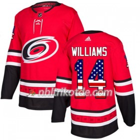 Carolina Hurricanes Trikot Justin Williams 14 Adidas 2017-2018 Rot USA Flag Fashion Authentic - Herren